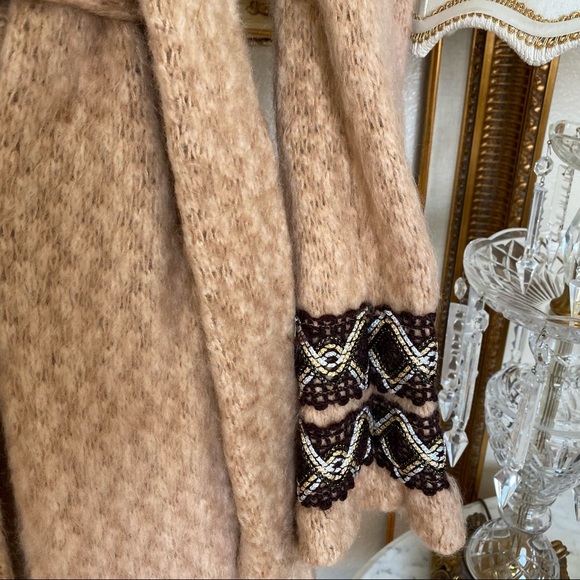 Merlin Castell Designer Wool Long Cardigan Sweater - Picture 4 of 9